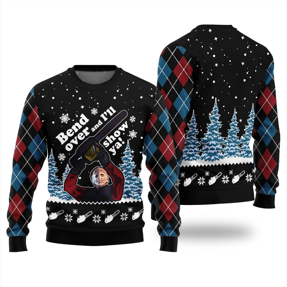 Bend Over And Ill Show Ya Ugly Christmas Sweater Christmas Merch Gift That Brings Joy and Warmth