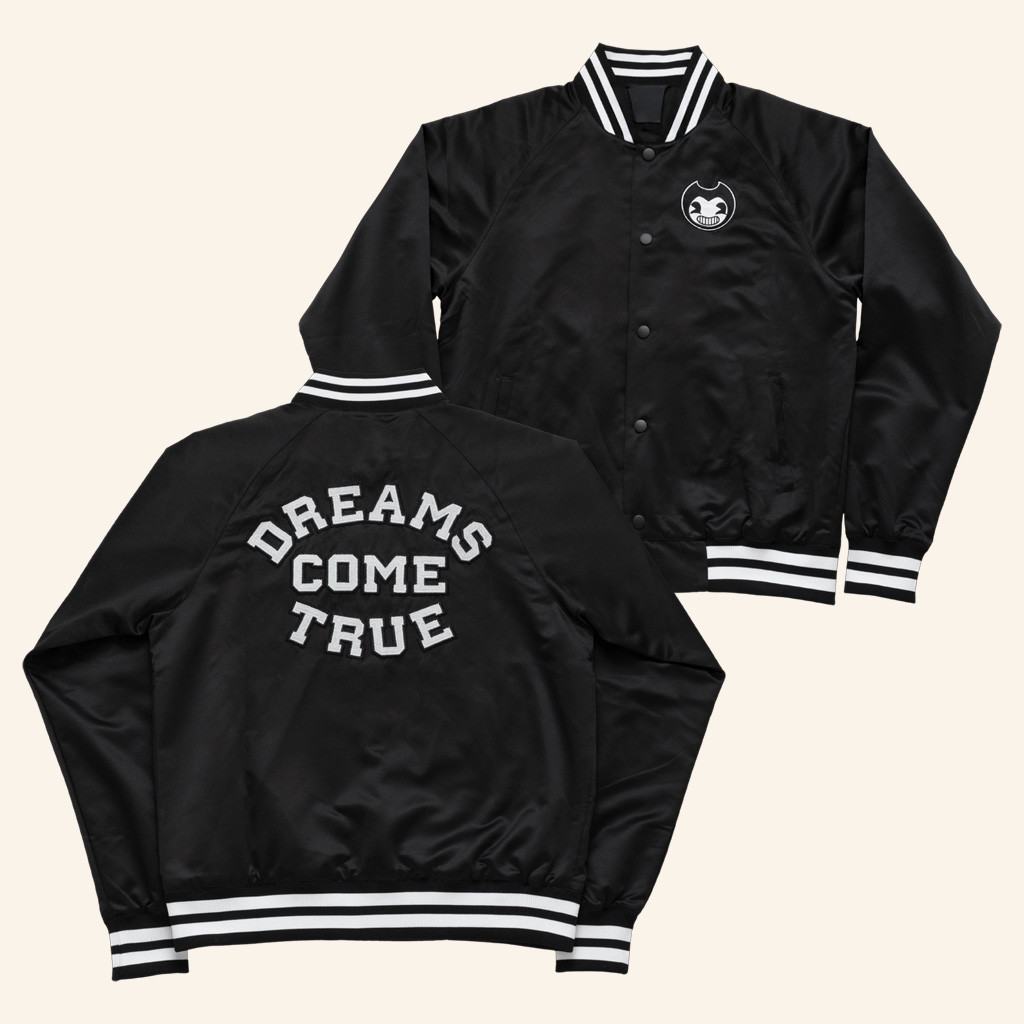 Bendy Merch Bendy Dreams Come Bomber Jacket Christmas Presents For Him Bendy Merch Bendy Dreams Come Bomber Jacket Christmas Presents For Him