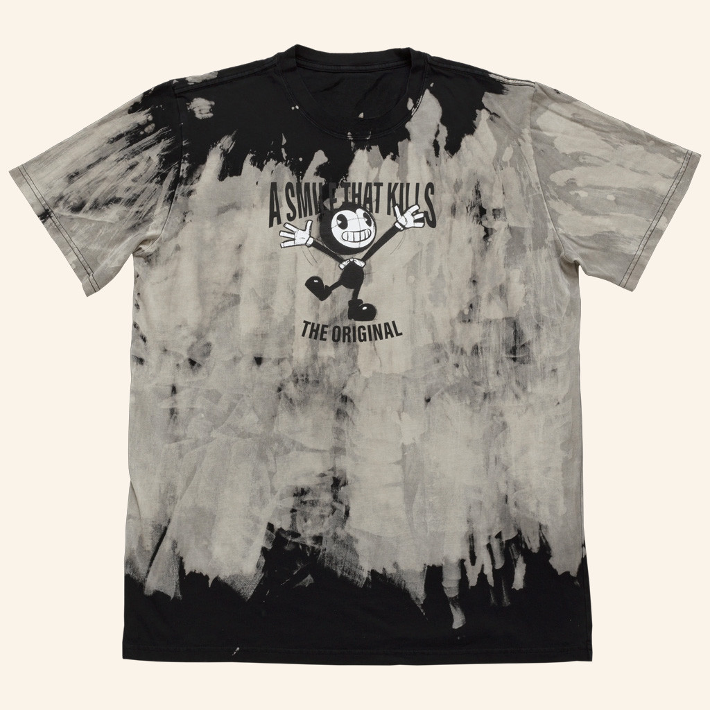 Bendy Merch Bendy Smile Kills Bleach Dye T-Shirt Birthday Gift For Brother Bendy Merch Bendy Smile Kills Bleach Dye T-Shirt Birthday Gift For Brother
