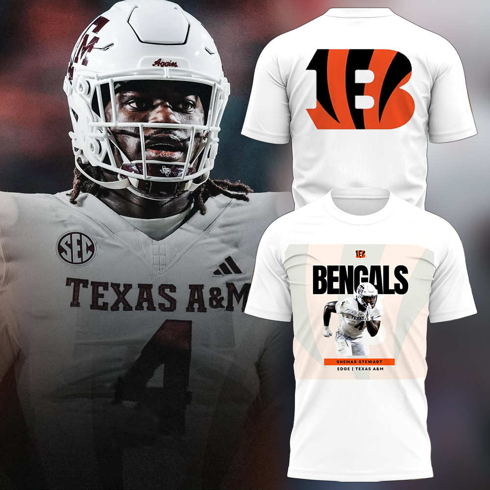 Bengals Shemar Stewart 2025 NFL T-Shirt Best Gifts For Football Fans