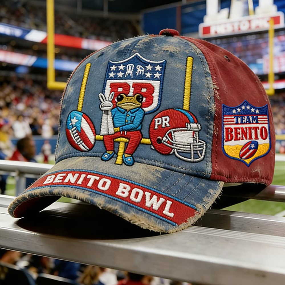Benito Bowl Frog Vintage Hat Bad Bunny Super Bowl LX Cap Team Benito Gifts