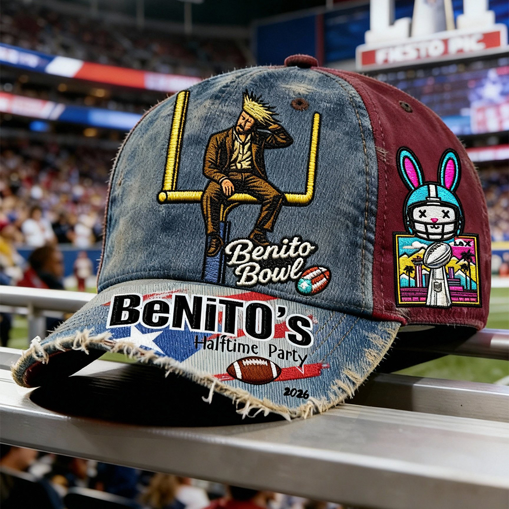 Benito Bowl Half Time Party Vintage Hat Bad Bunny Halftime Show Baseball Cap
