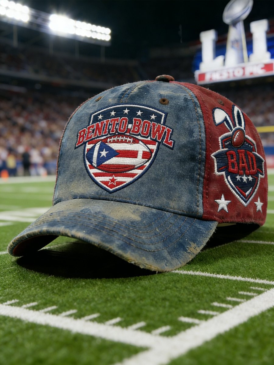 Benito Bowl Hat Bad Bunny Super Bowl Merch 2026 Bad Bunny Hat Embroidered Gifts For Fans