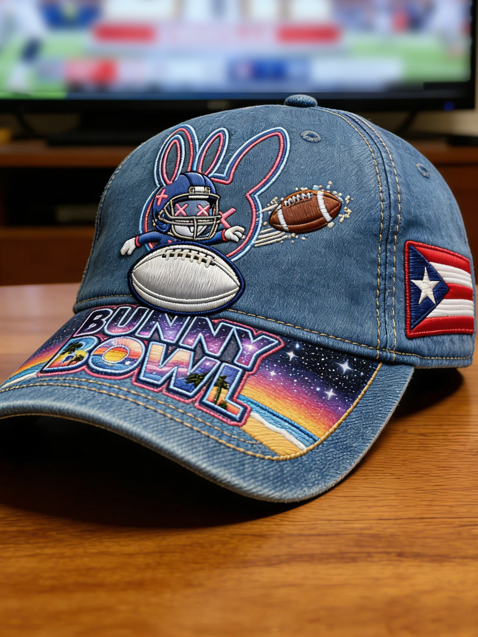 Benito Bowl Hat Bad Bunny Super Bowl Merch 2026 Bunny Bowl Hat Gift For Puerto Rican Football Fan