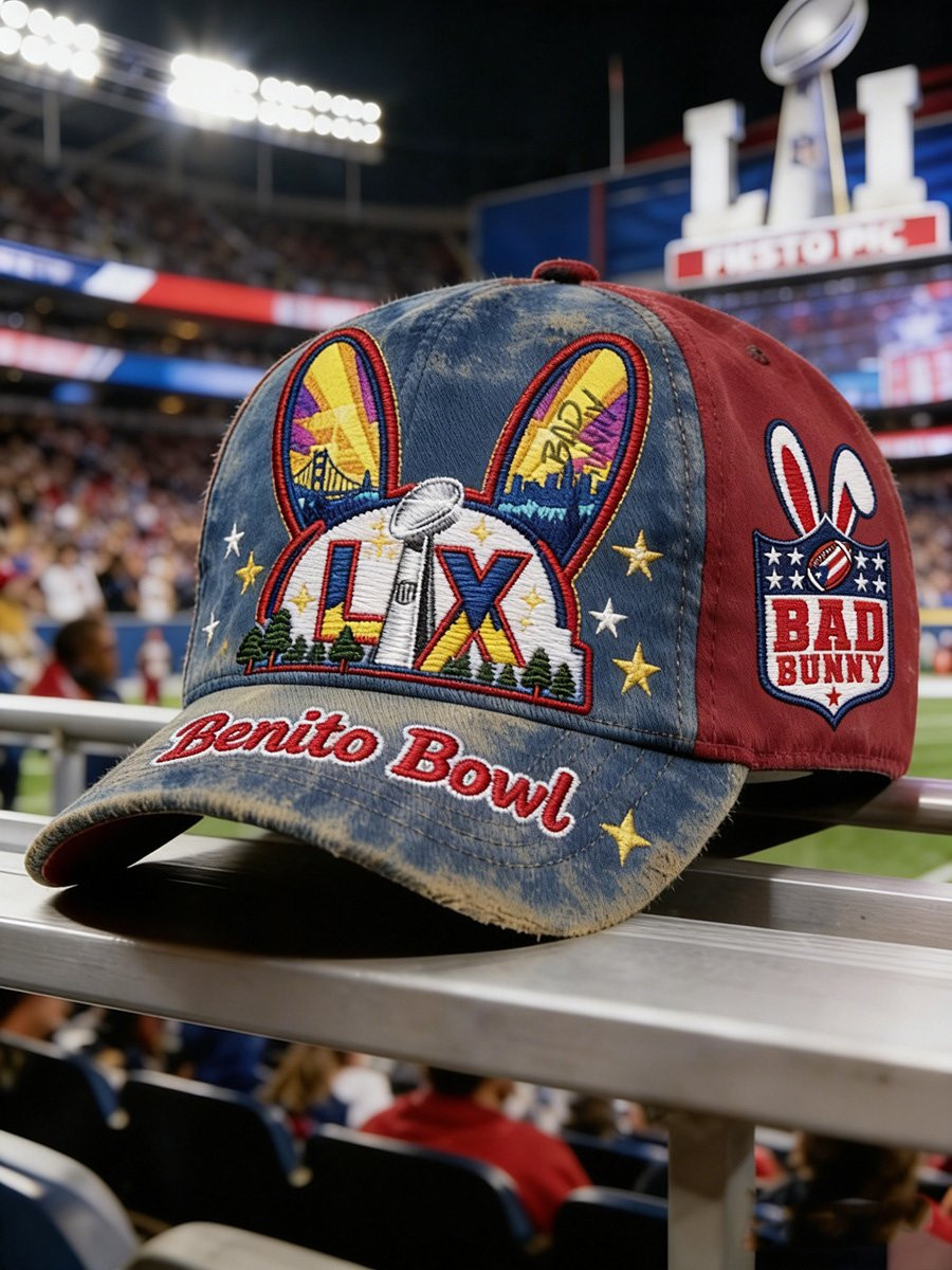 Benito Bowl Hat Bad Bunny Super Bowl Merch 2026 Gifts For Music Lovers