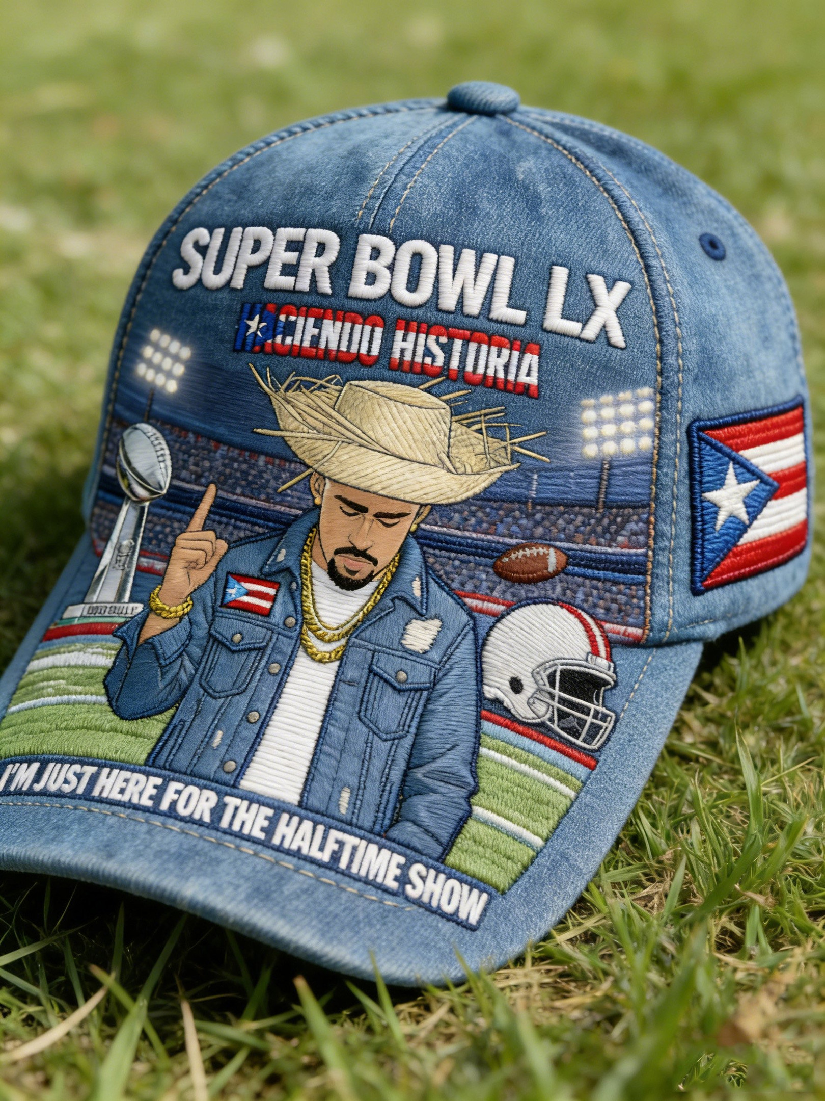 Benito Bowl Hat Bad Bunny Super Bowl Merch 2026 Super Bowl LX Hat Gifts For Father Benito Bowl Hat Bad Bunny Super Bowl Merch 2026 Super Bowl LX Hat Gifts For Father
