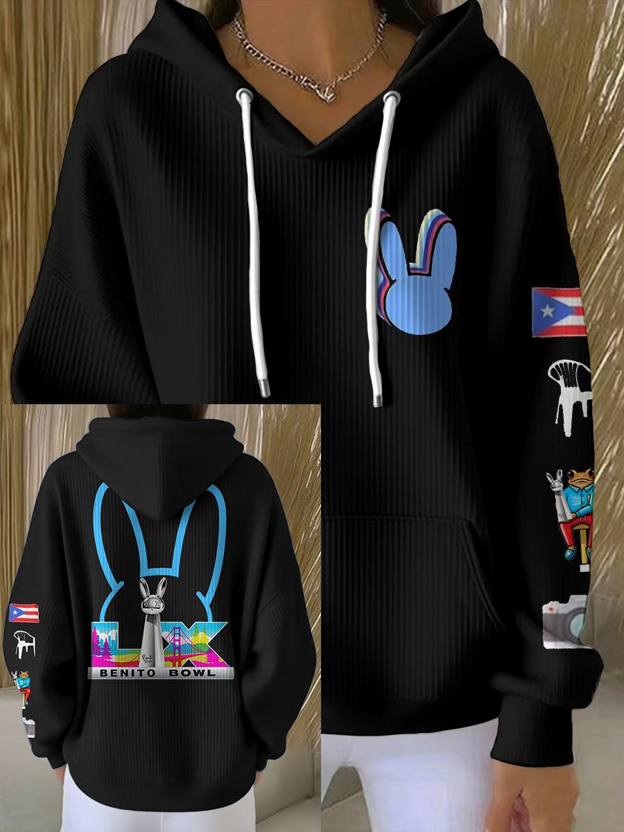 Benito Bowl LX 2026 Hooded Sweatshirt Bad Bunny Frog Merch Cool Gifts For Fans