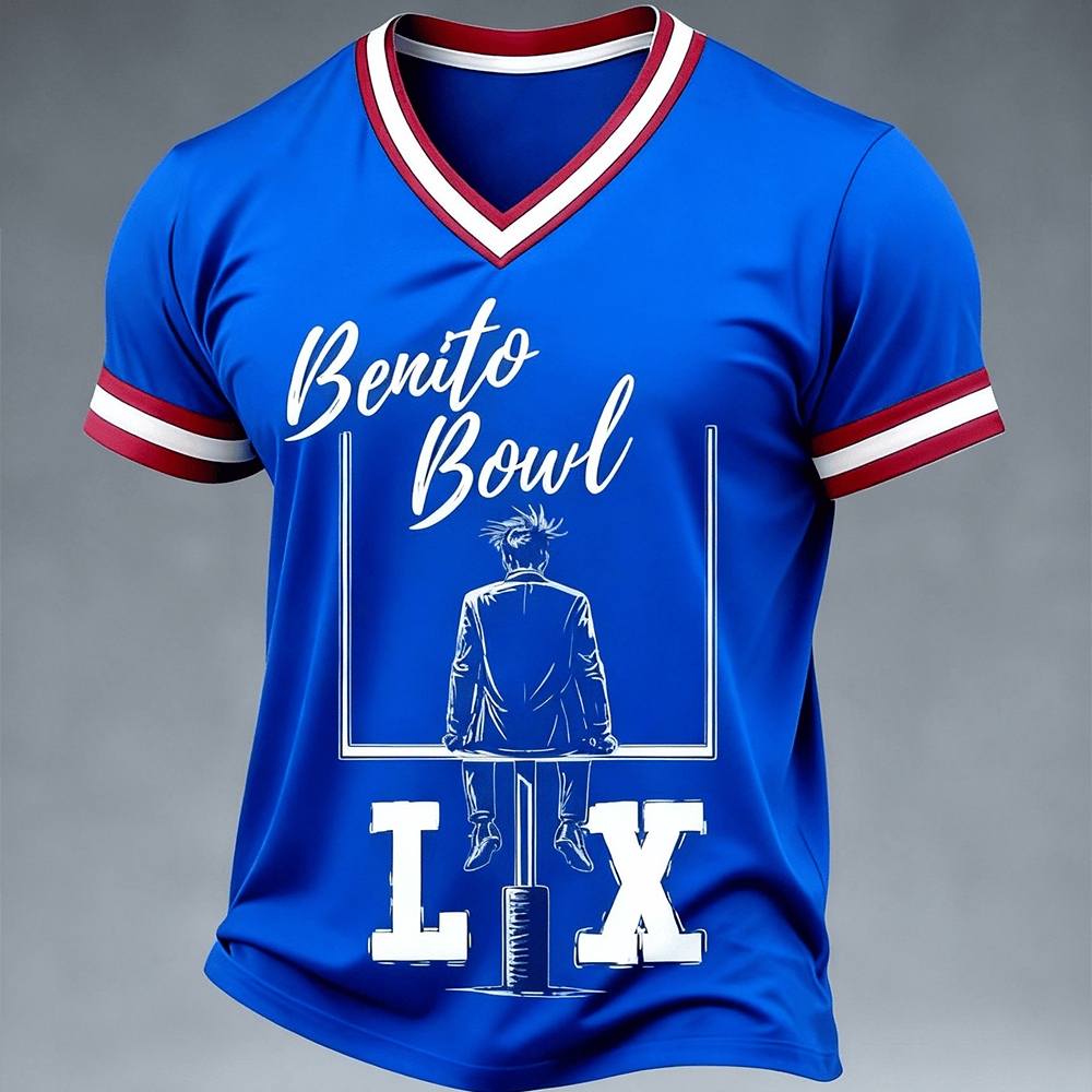 Benito Bowl LX Bad Bunny V-Neck Shirt Bad Bunny Halftime Show Shirt Father Gift Ideas