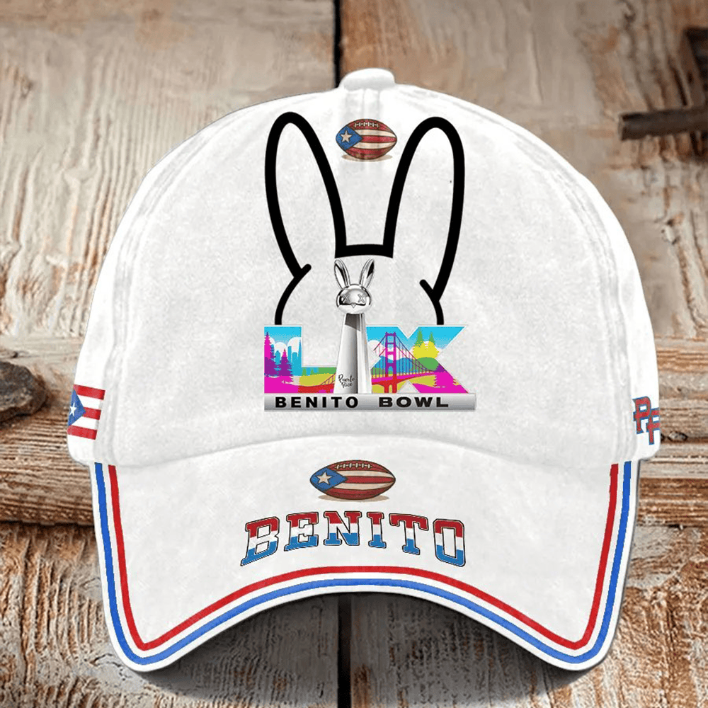 Benito Bowl LX Football Hat Bad Bunny Super Bowl LX Cap Gift For Him