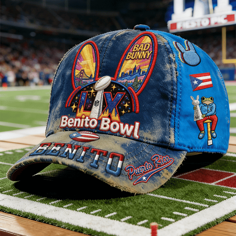 Benito Bowl LX Frog Hat Bad Bunny Concert Merch Football Lover Gifts