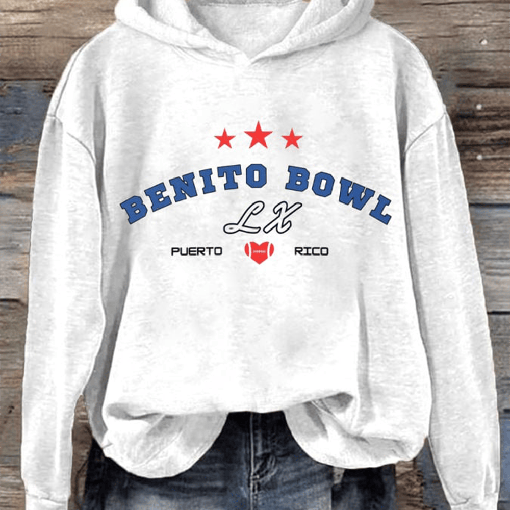 Benito Bowl LX Puerto Rico Hoodie Bad Bunny Halftime Show Clothing Line