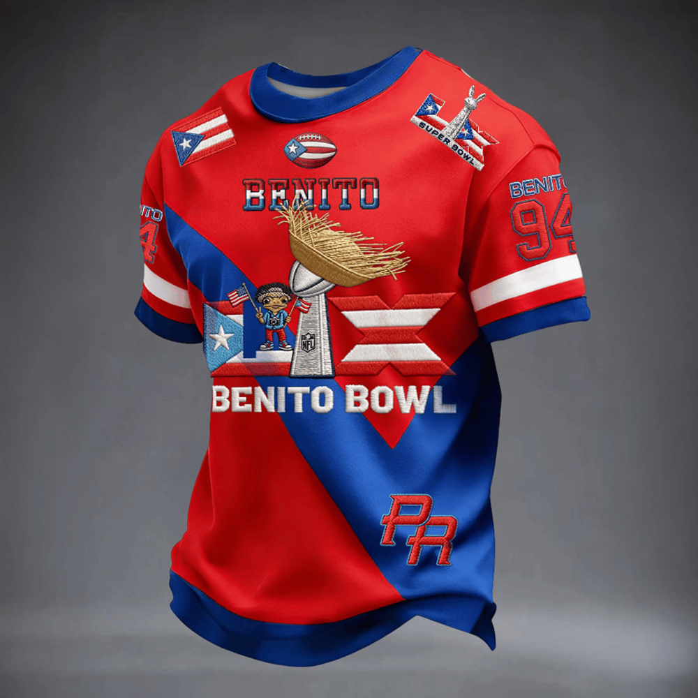 Benito Bowl Puerto Rico 94 T-Shirt Bad Bunny Frog Merchandise Football Fan Gear