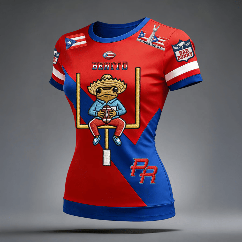 Benito Bowl Puerto Rico Frog T-Shirt Bad Bunny Halftime Show Shirt Football Gift Idea