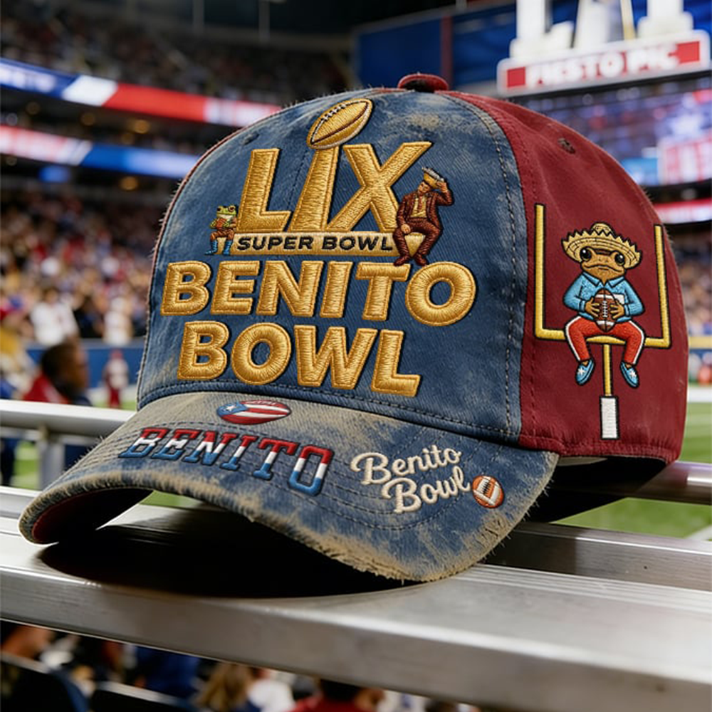 Benito Super Bowl LX Frog Vintage Hat Bad Bunny Halftime Show Baseball Cap Gift For Fans