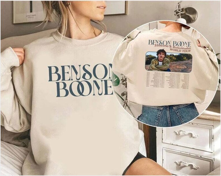 Benson Boone 2024 World Tour Sweatshirt, Tour Sweater, Music Sweatshirt Gifts For Brother Merch Clothing Benson Boone 2024 World Tour Sweatshirt, Tour Sweater, Music Sweatshirt Gifts For Brother Merch Clothing