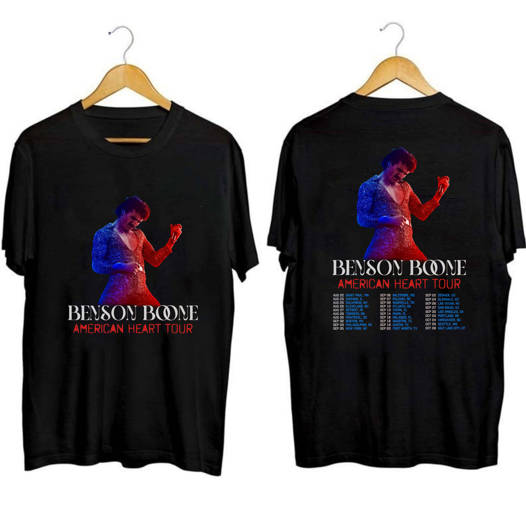 Benson Boone American Heart World Tour Shirt Benson Boone Merch Cool Gifts For Music Lovers