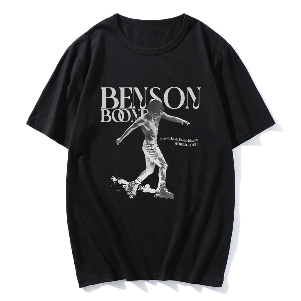 Benson Boone Merch 2024 Tour Singer Benson Boone Album Fireworks and Rollerblades T-Shirt Benson Boone Merch 2024 Tour Singer Benson Boone Album Fireworks and Rollerblades T-Shirt