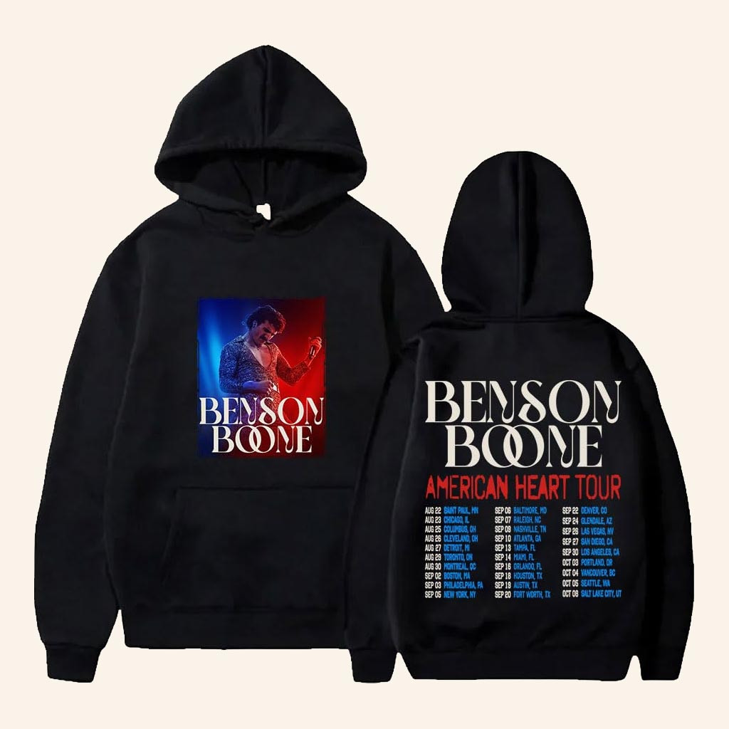 Benson Boone Merch 2025 American Heart Tour Hoodie Music Gift Ideas For Guys Benson Boone Merch 2025 American Heart Tour Hoodie Music Gift Ideas For Guys