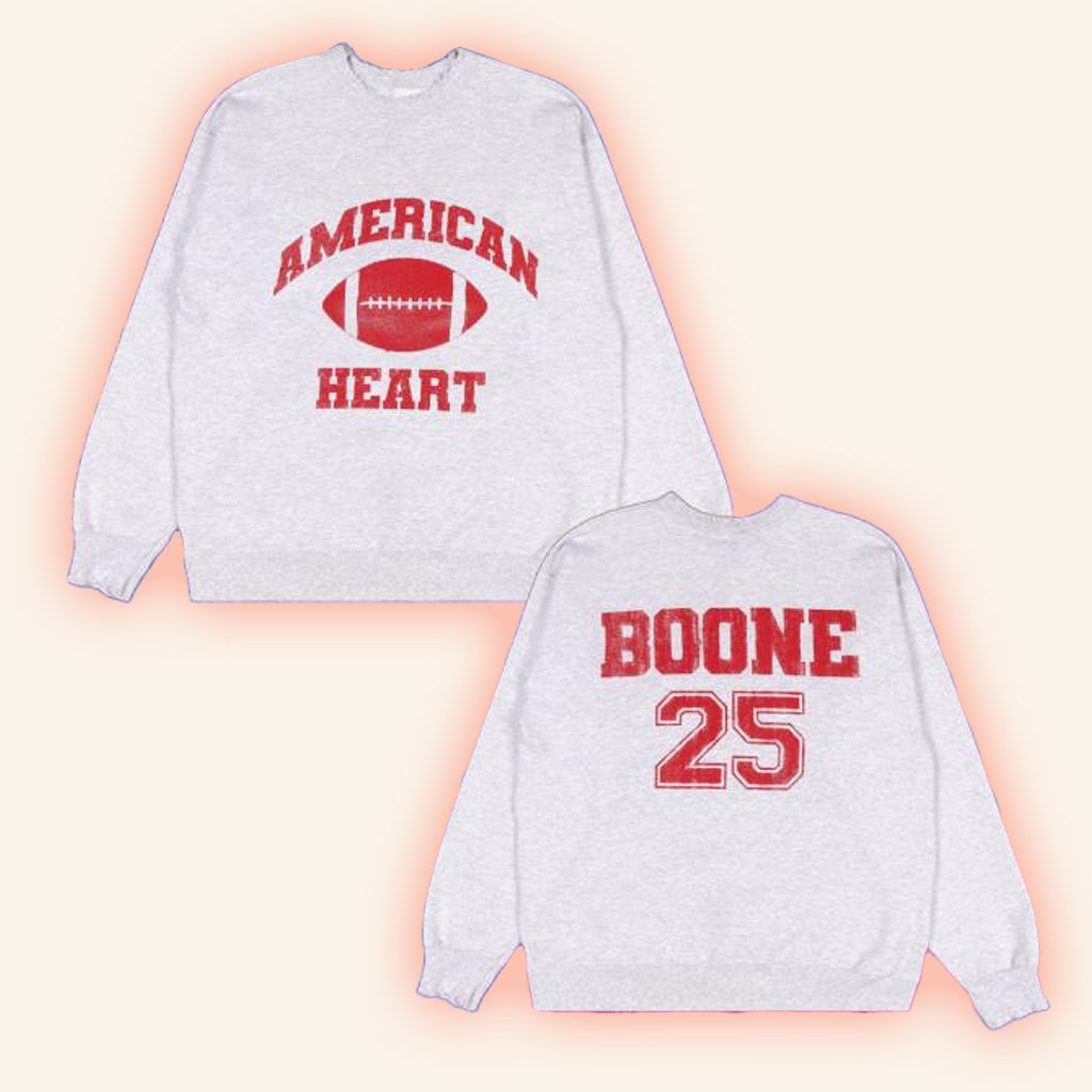 Benson Boone Merch American Heart Crewneck Sweatshirt Gifts For Him Benson Boone Merch American Heart Crewneck Sweatshirt Gifts For Him