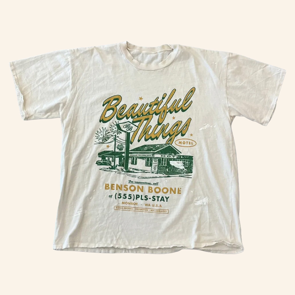 Benson Boone Merch Beautiful Things Motel T-Shirt Gifts For Music Lovers