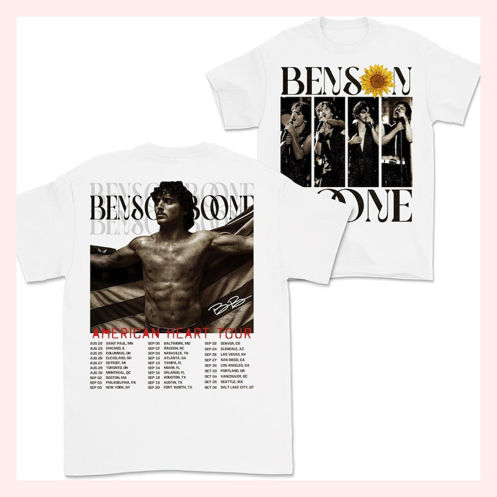 Benson Boone Merch Benson Boone Concert White T-Shirt Gift For Fans Benson Boone Merch Benson Boone Concert White T-Shirt Gift For Fans
