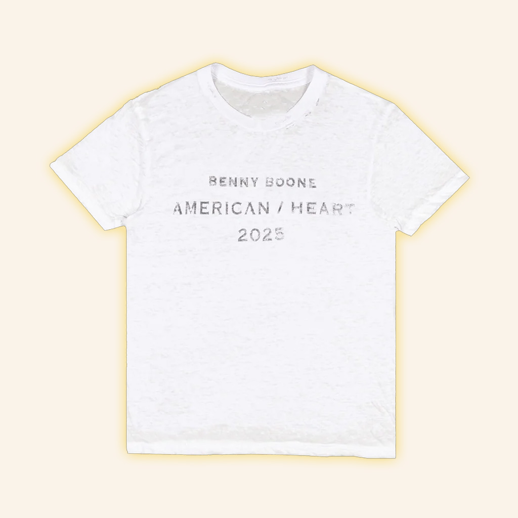 Benson Boone Merch Store Shop American Heart 2025 Distressed Tee