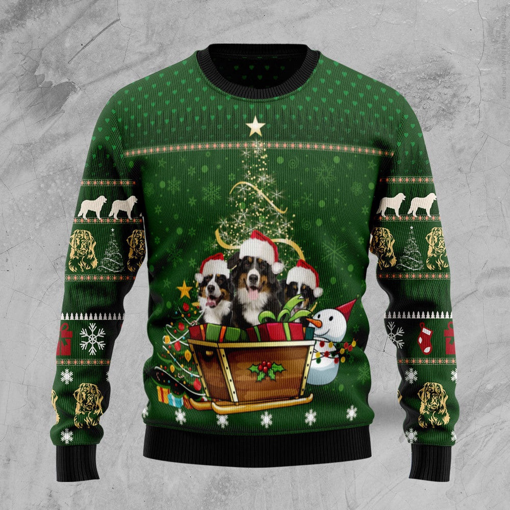 Bernese Mountain Dog Group Xmas Ugly Christmas Sweater Christmas Gift