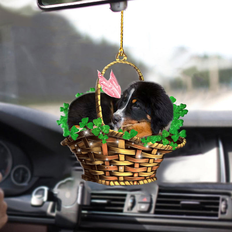 Bernese Mountain Dog Sleeping Lucky Fairy Two Sided Ornament