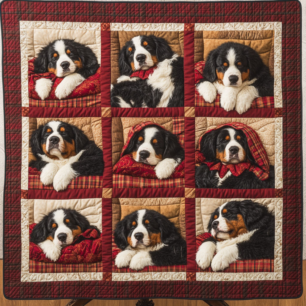 Bernese Mountain Haven Quilted Blanket Gifts For Dog Lovers