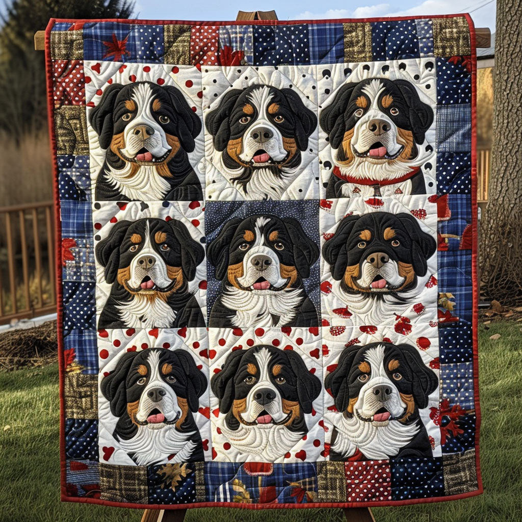 Bernese Mountain Magic Quilted Blanket Gifts For Dog Lovers