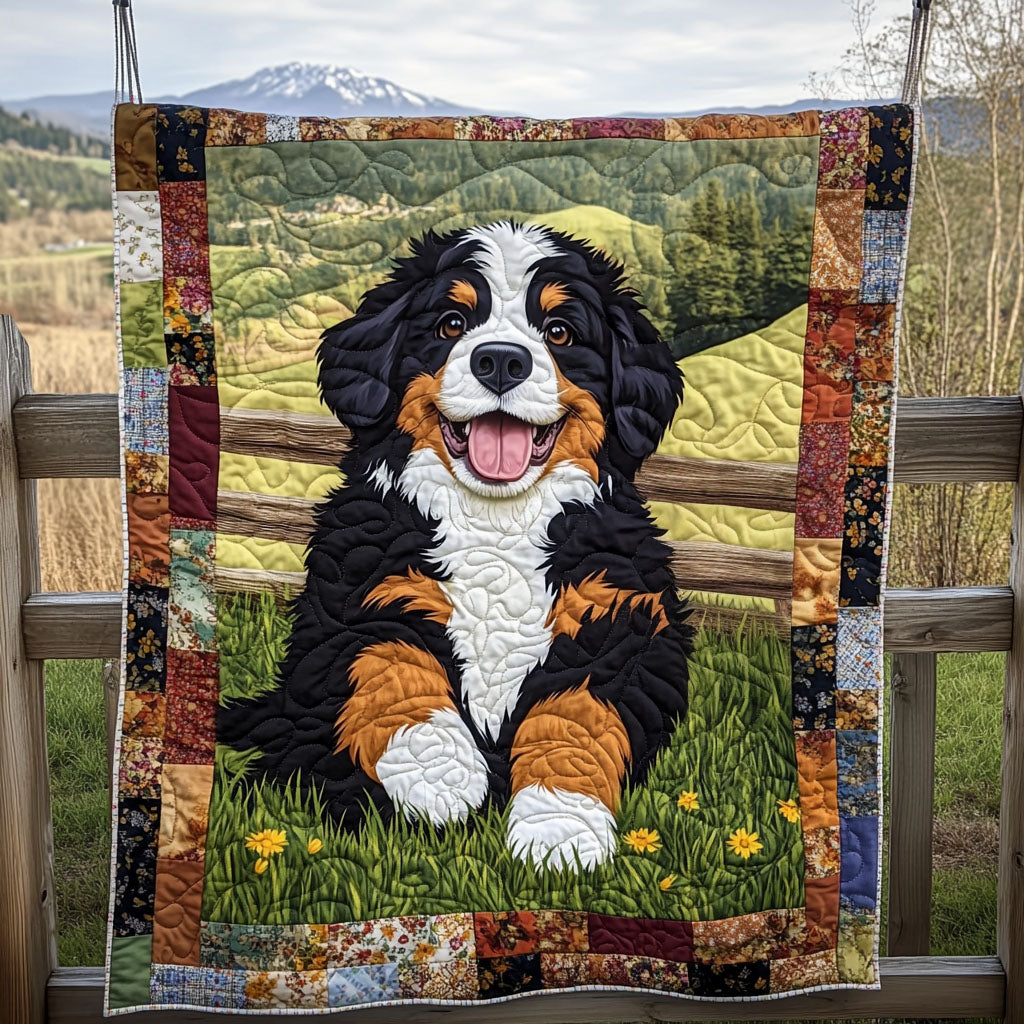 Bernese Tranquility Quilted Blanket Gifts For Dog Lovers