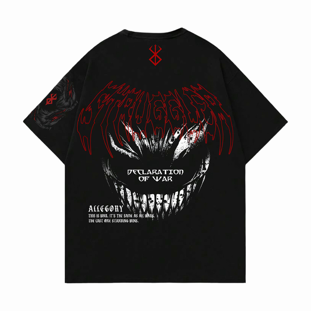 Berserk Declaration Of War T-Shirt Dark Fantasy Clothing Unique Gifts For Him