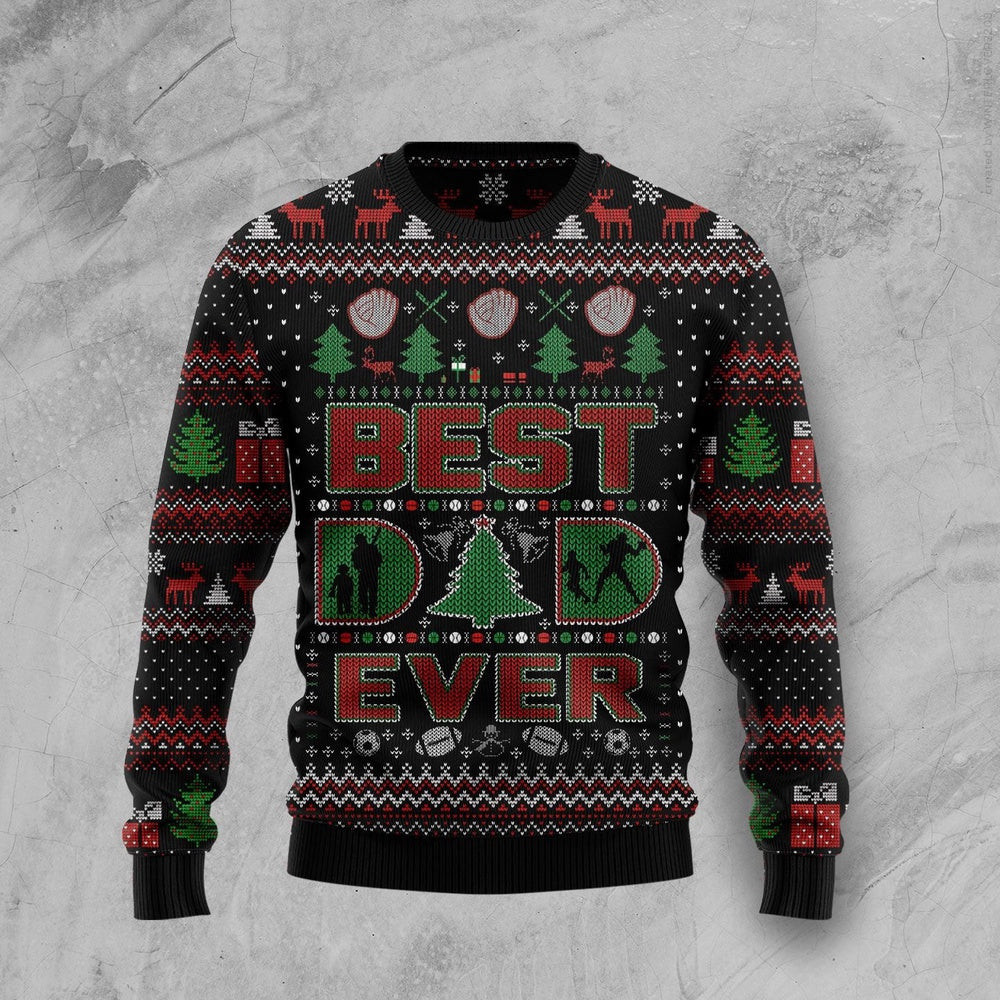 Best Dad Ever Ugly Christmas Sweater Christmas Gift