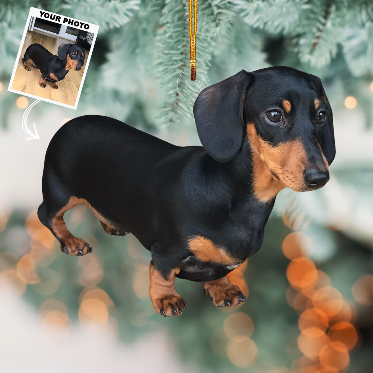 Best Dog Personalized Photo Mica Ornament Christmas Gift For Dog Lovers Pet Owners