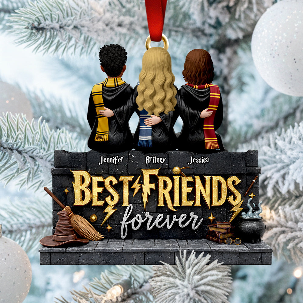 Best Friends Forever Christmas Ornament Personalized Gifts For Friends - Cute Christmas Tree Gift Idea