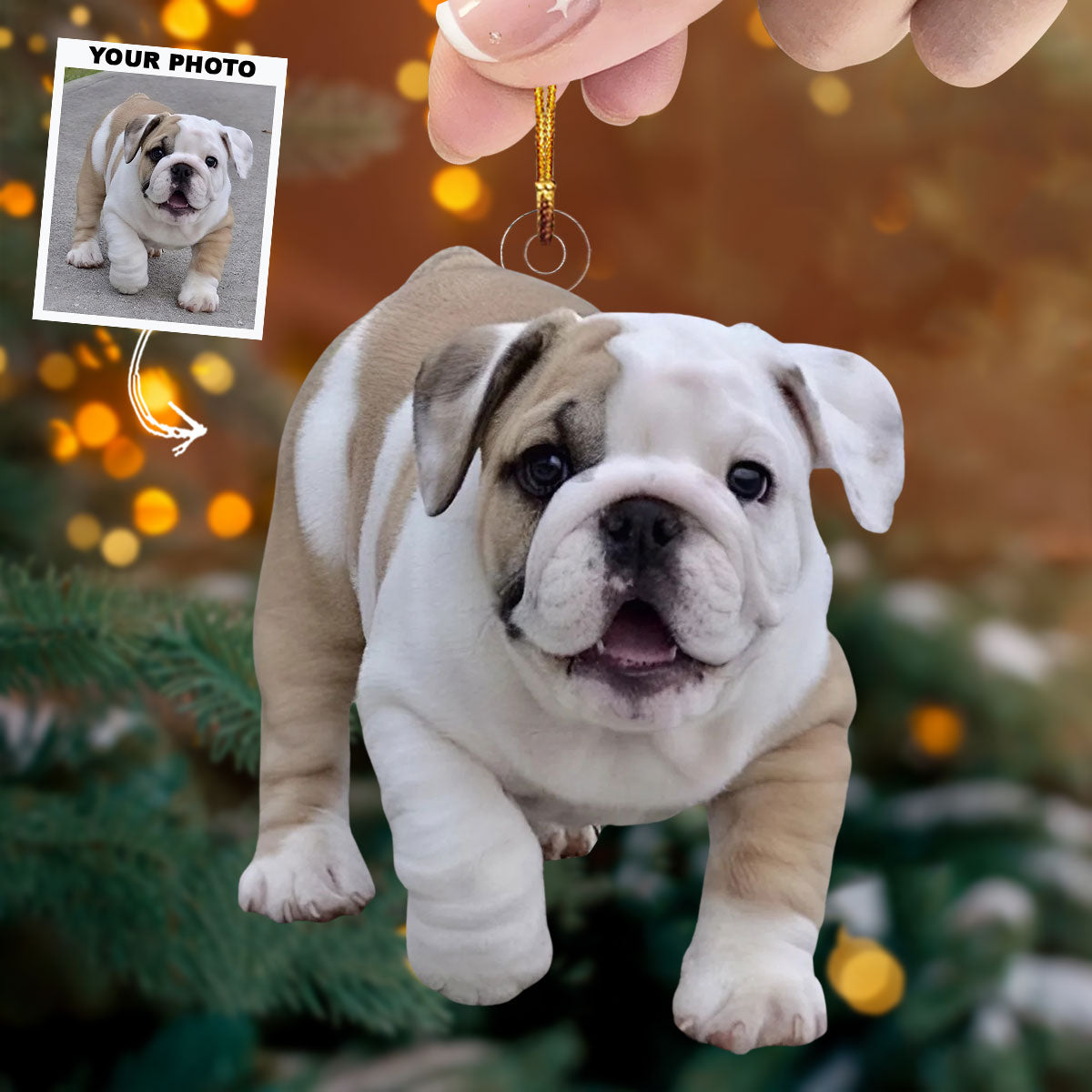 Best Pal Personalized Photo Mica Ornament Christmas Gift For Dog Lovers Dog Owners
