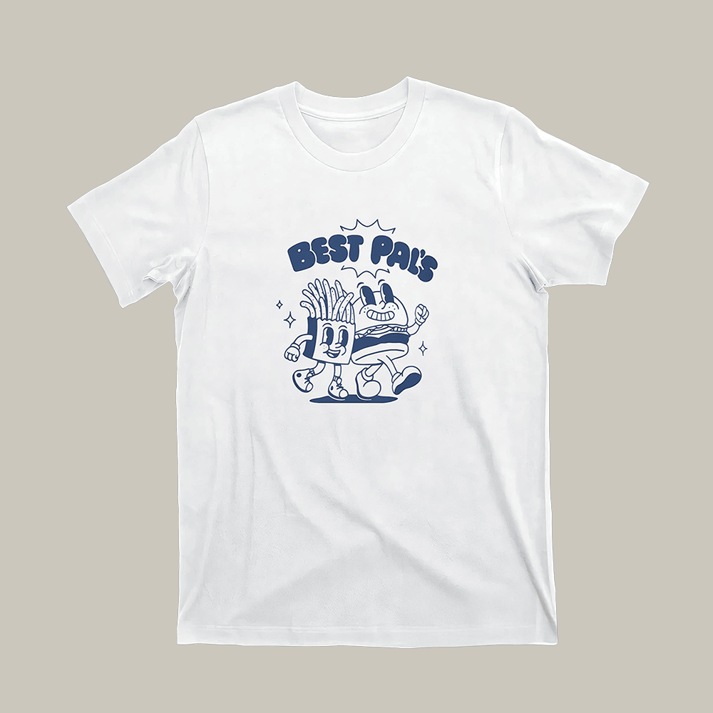 Best Pal's Fast Food Graphic T-Shirt Trendy Clothes Gifts For Best Friends