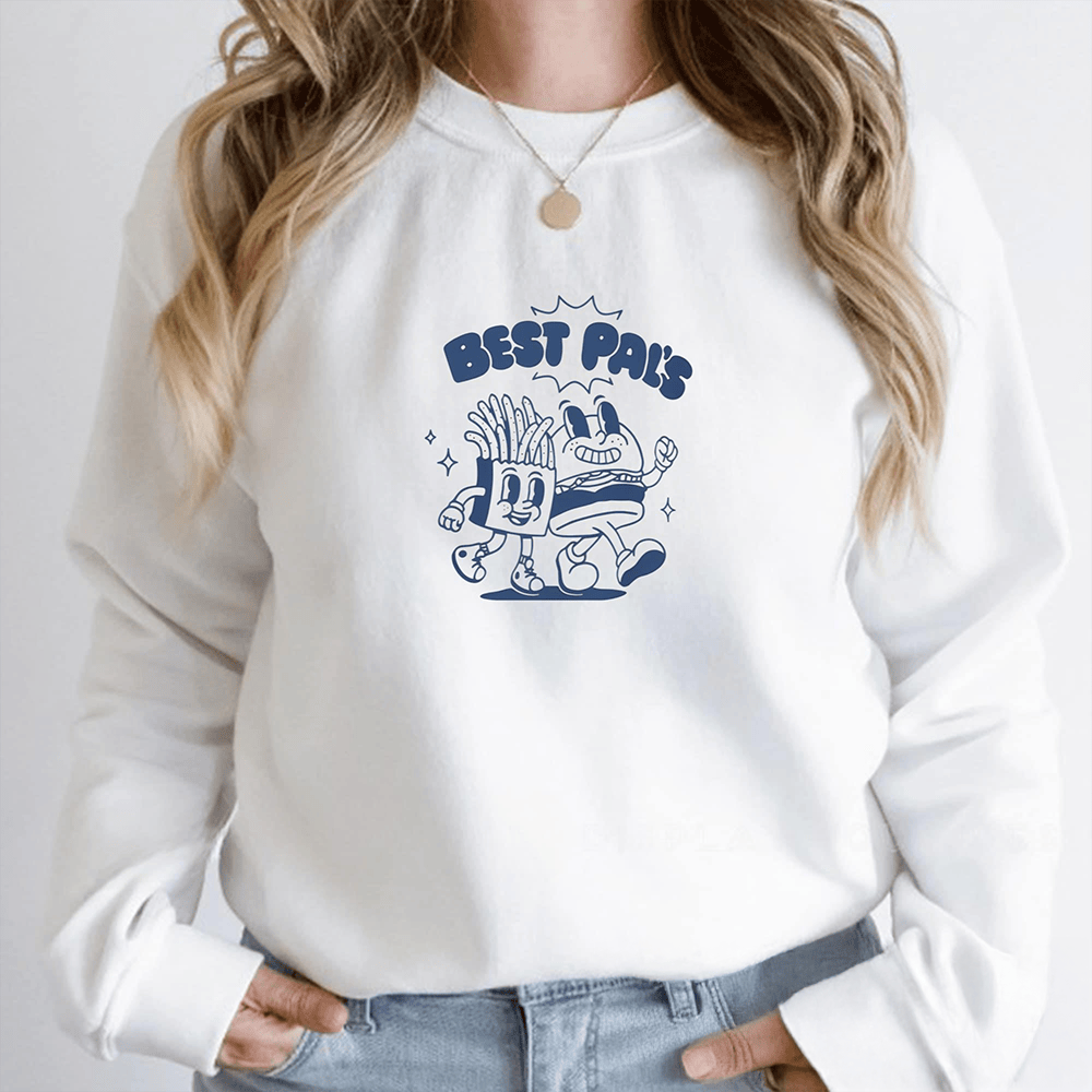 Best Pal's Sweatshirt Cartoon Graphic Clothing Unique Gifts For Best Friend
