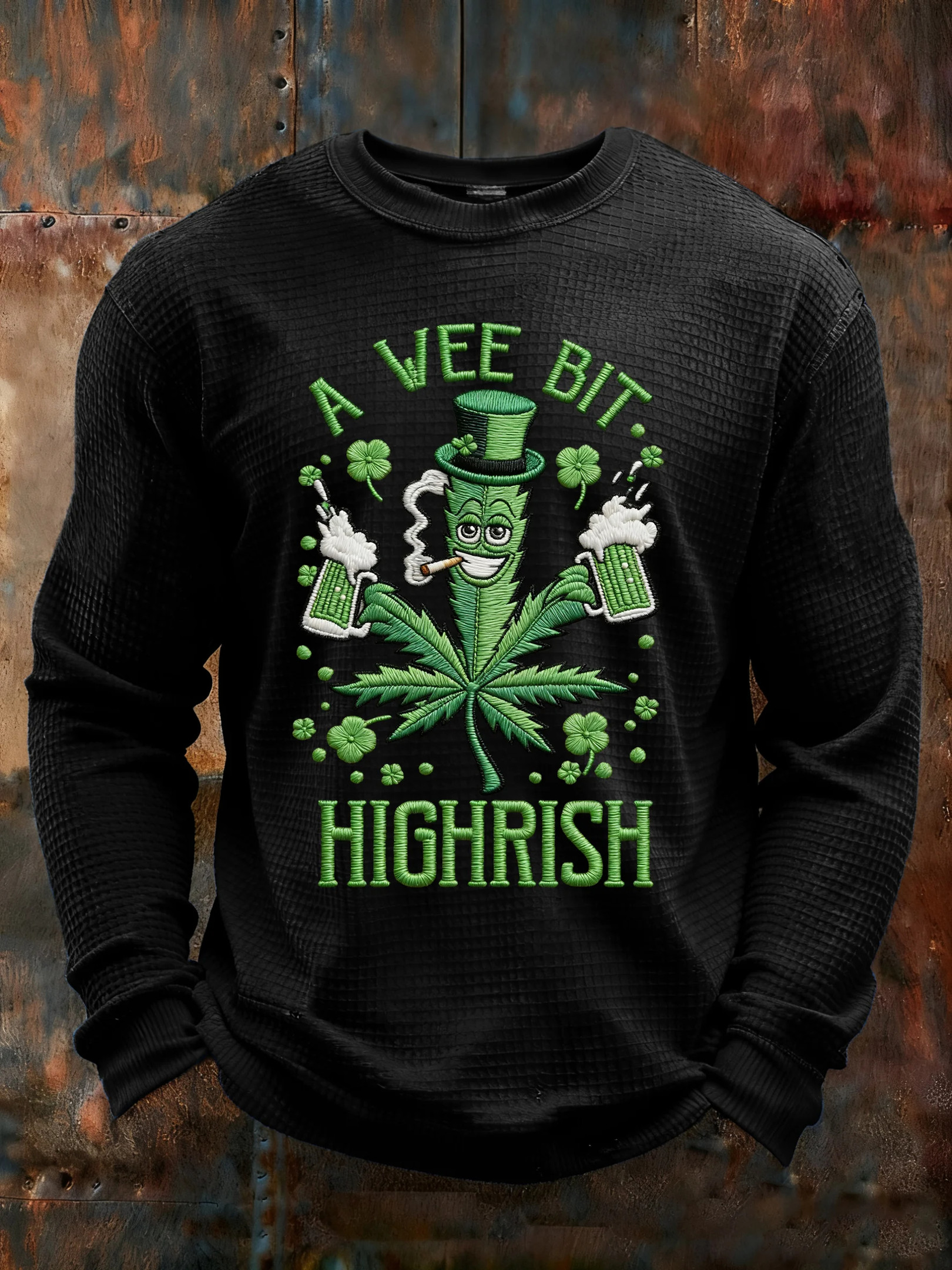 Best St Patricks Day Shirts A Wee Bit Highrish Long Sleeve T-Shirt Green Holiday Gift Ideas