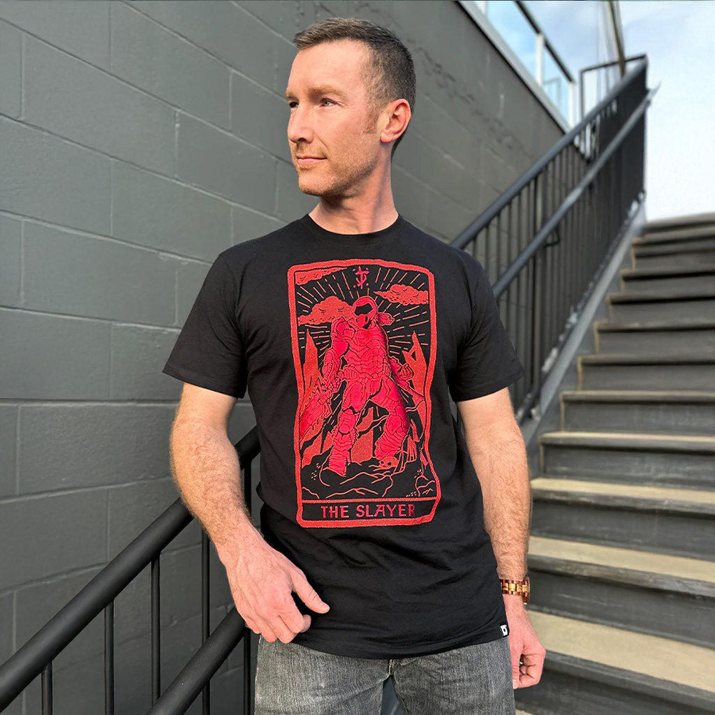 Bethesda Merch DOOM Slayer Tarot T-Shirt Christmas Gifts For Boyfriend Bethesda Merch DOOM Slayer Tarot T-Shirt Christmas Gifts For Boyfriend