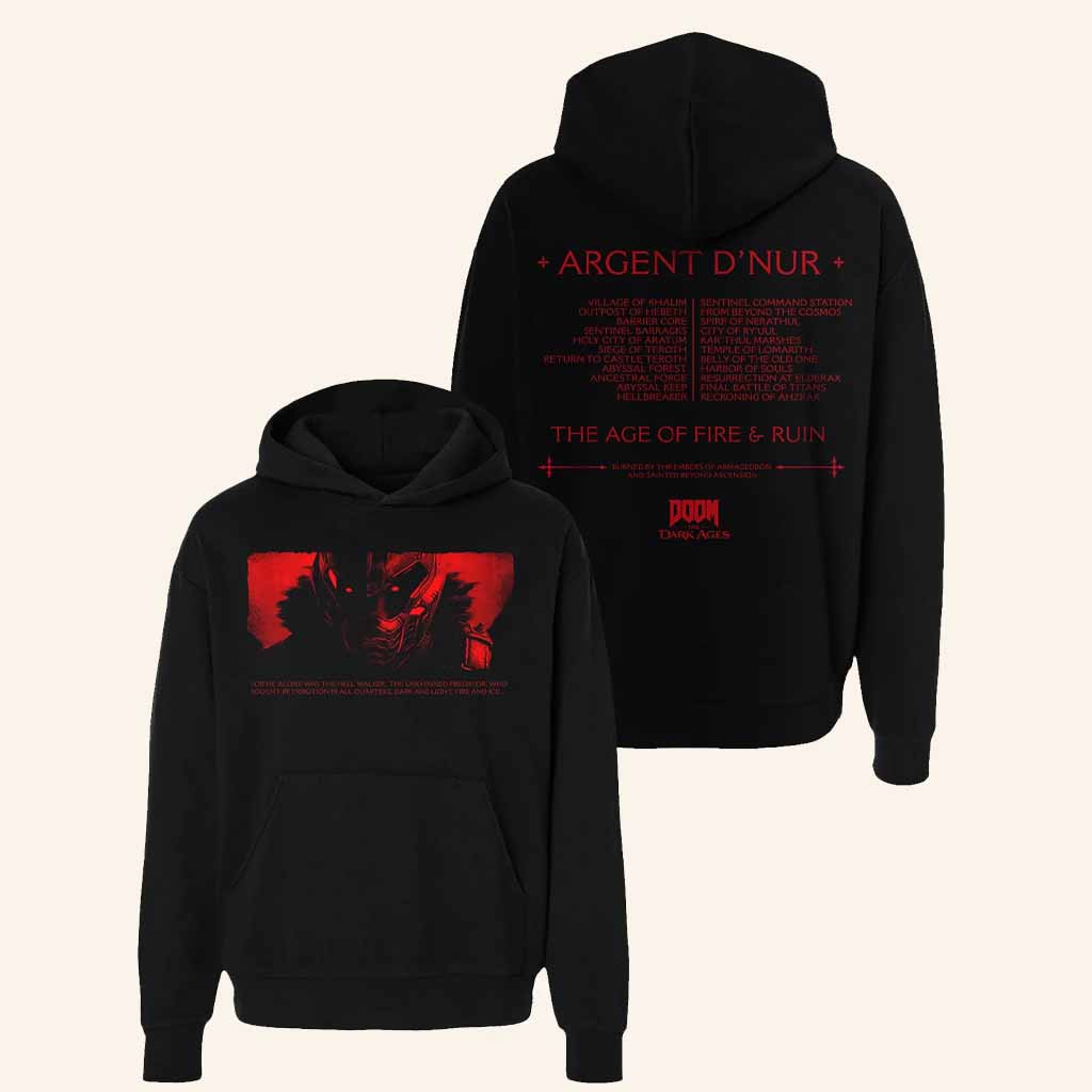 Bethesda Merch Doom The Dark Ages Slayer Tour Hoodie Gifts For Game Lovers Bethesda Merch Doom The Dark Ages Slayer Tour Hoodie Gifts For Game Lovers
