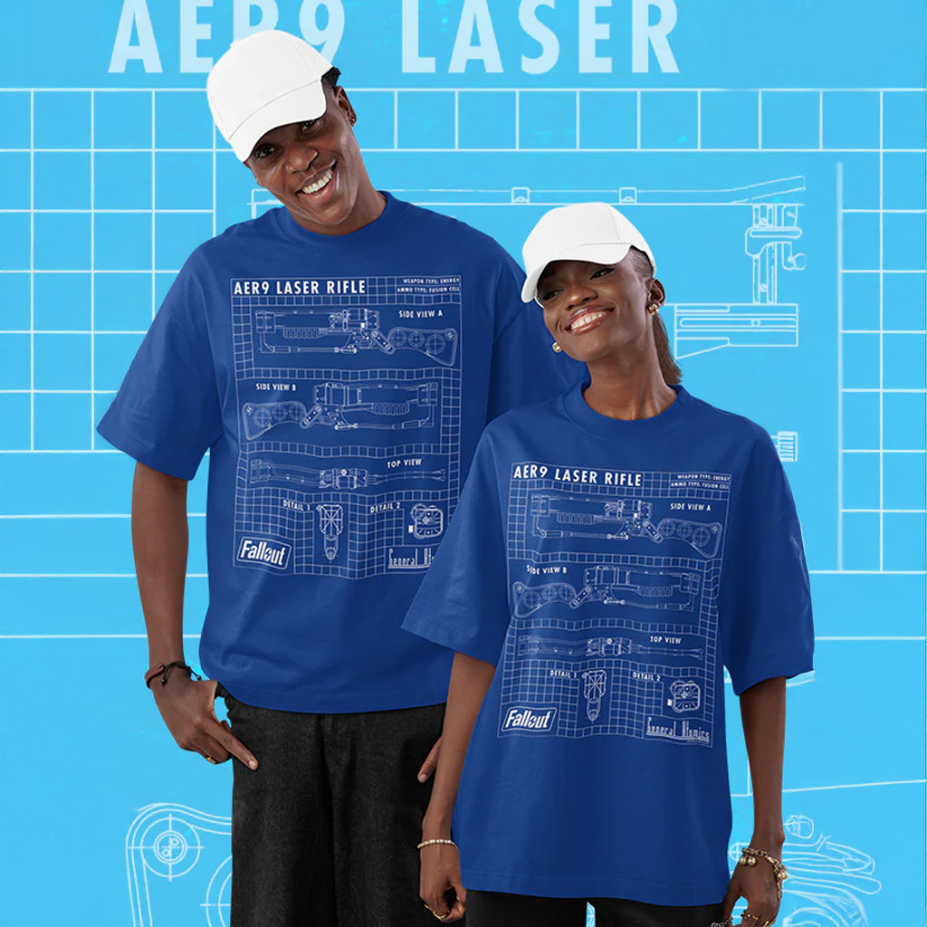 Bethesda Merch Fallout Laser Rifle Schematics T-Shirt Gift Ideas For Friends Bethesda Merch Fallout Laser Rifle Schematics T-Shirt Gift Ideas For Friends