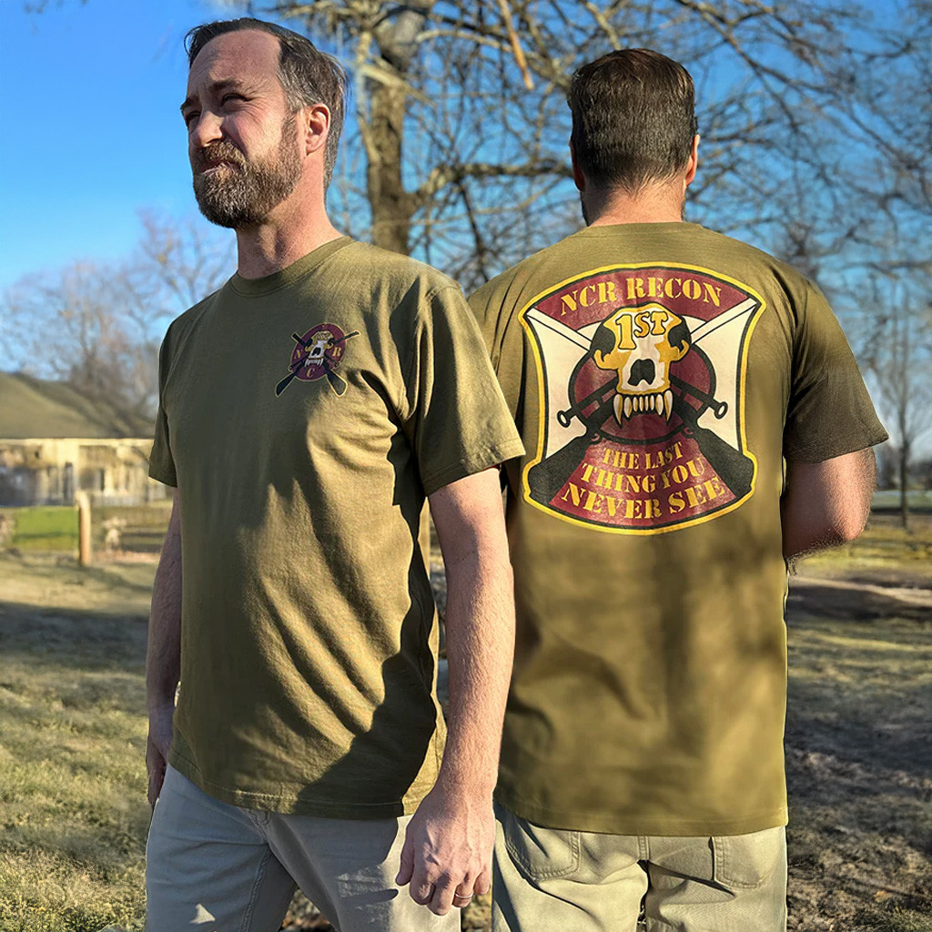 Bethesda Merch Fallout New Vegas NCR Recon T-Shirt Christmas Gift Ideas For Boyfriend Bethesda Merch Fallout New Vegas NCR Recon T-Shirt Christmas Gift Ideas For Boyfriend