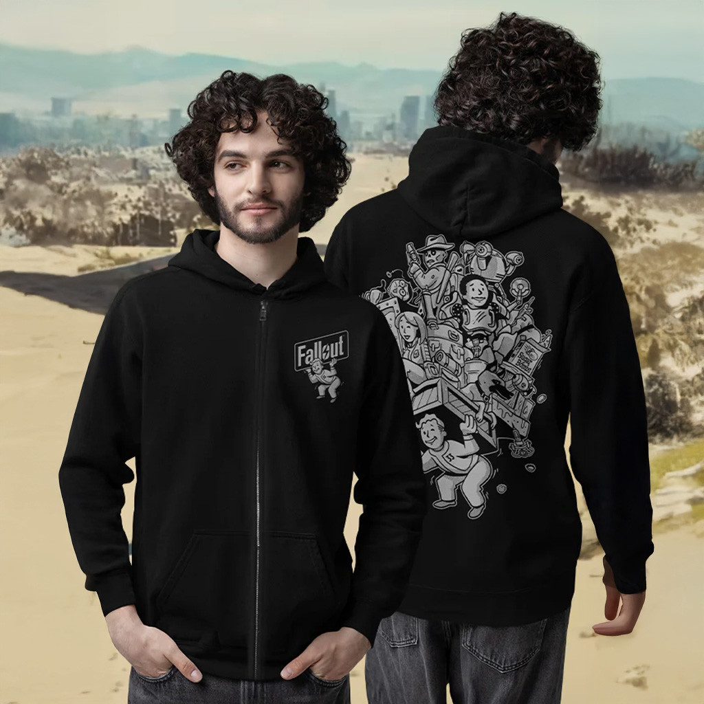 Bethesda Merch Fallout Series 1 Year In The Wasteland Hoodie Present Ideas For Boyfriend