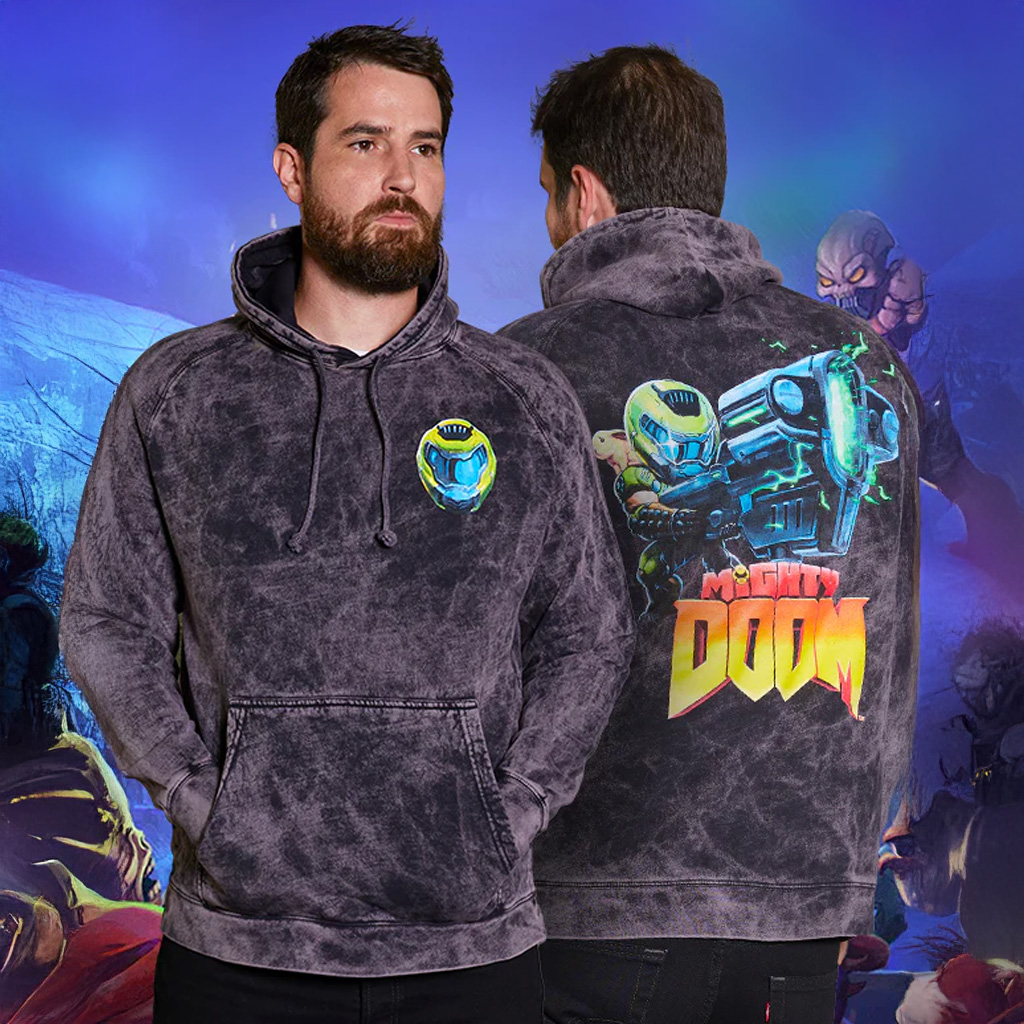 Bethesda Merch Mighty DOOM Time To Dye Hoodie Best Christmas Gifts For Husband
