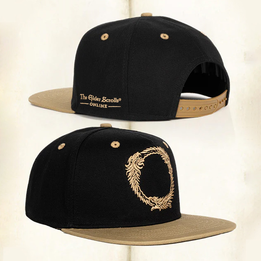 Bethesda Merch The Elder Scrolls Online Ouroboros Snapback Hat Embroidered Gifts For Father