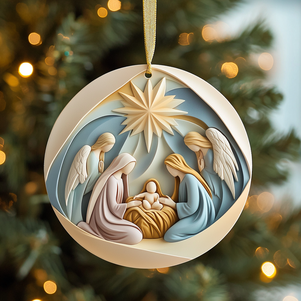 Bethlehem Star Mica Ornament