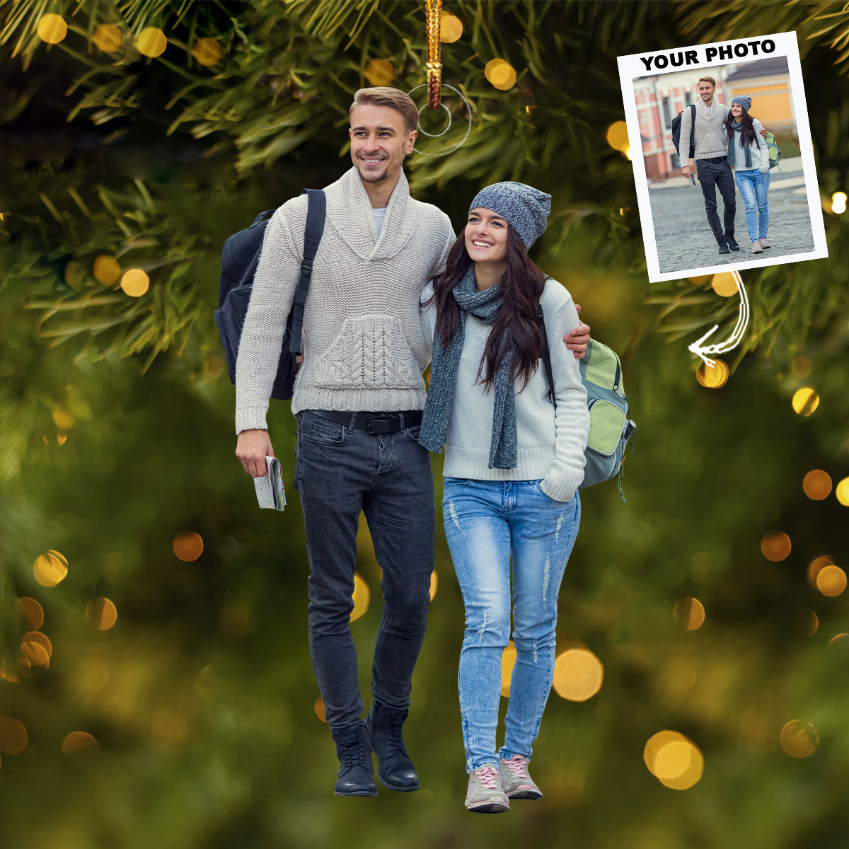 Better Together Personalized Photo Mica Ornament Christmas Gift For Couple 2
