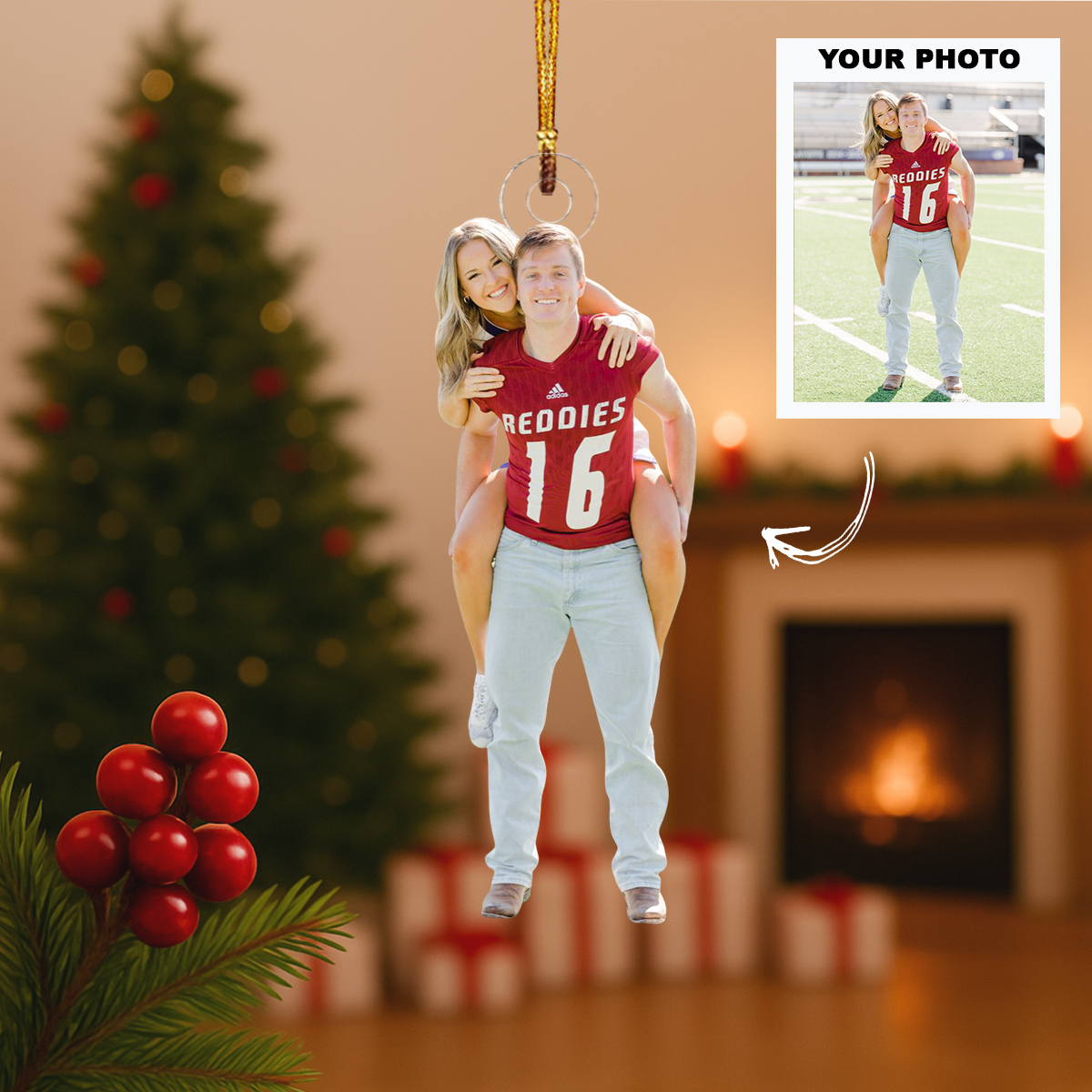 Better Together Personalized Photo Mica Ornament Customized Your Photo Ornament Christmas