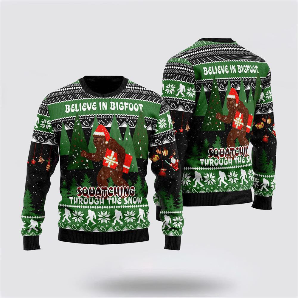 Bevieve In Bigfoot Ugly Christmas Sweater  For Men And Women Gifts For Couples